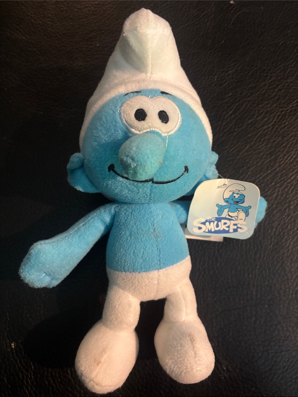 Vintage The Smurfs Plush Blue & White Smurf Doll
